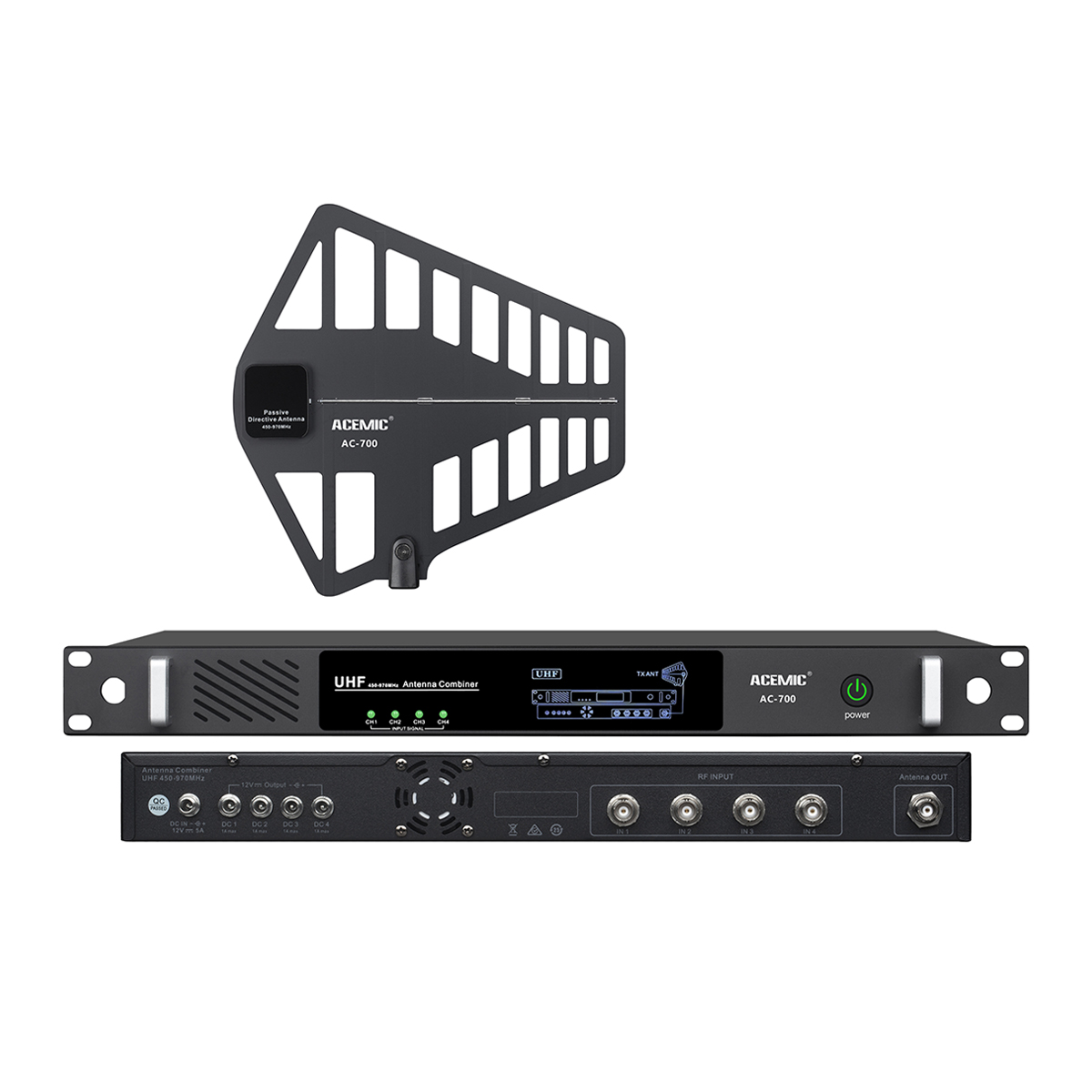 AC-700 Active Antenna Combiner for Wireless IEM System