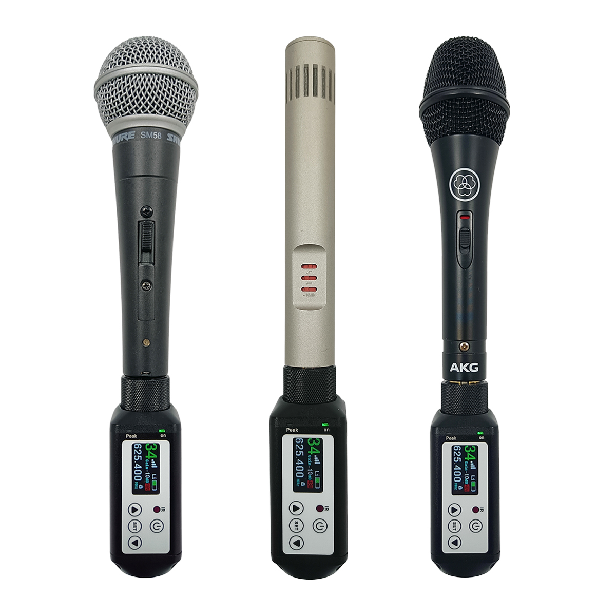 RT-1Dual Plug-On Wireless Audio Transmitters and Receivers for PA Speakers