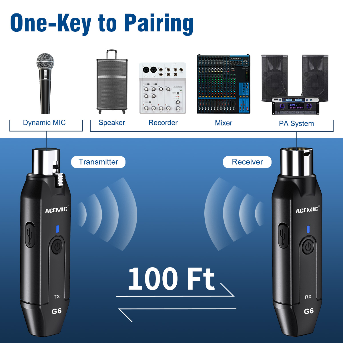 G6 2.4Ghz Wireless Microphone Adapter