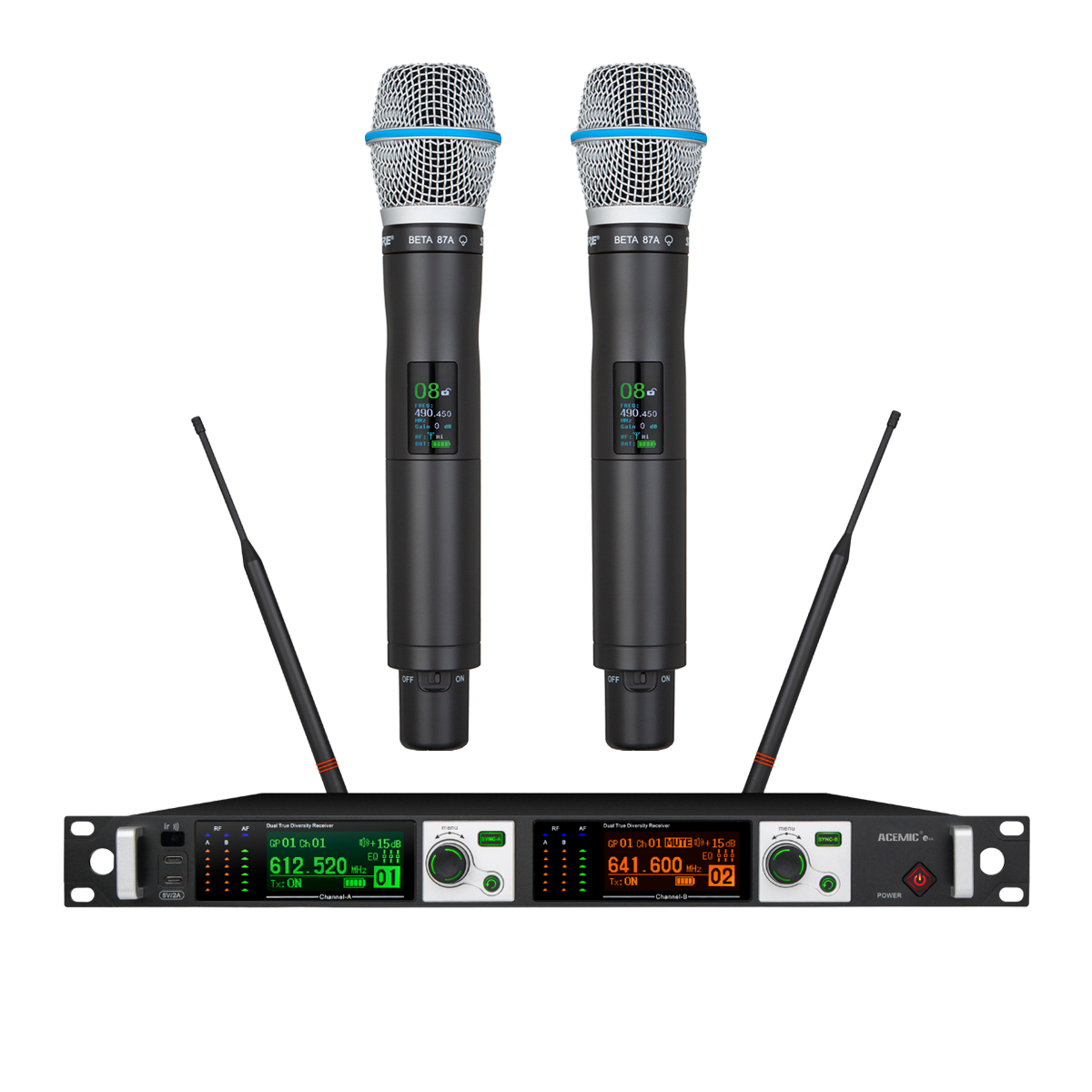 G4A/Beta87A Wireless Microphone System for Stage Performance