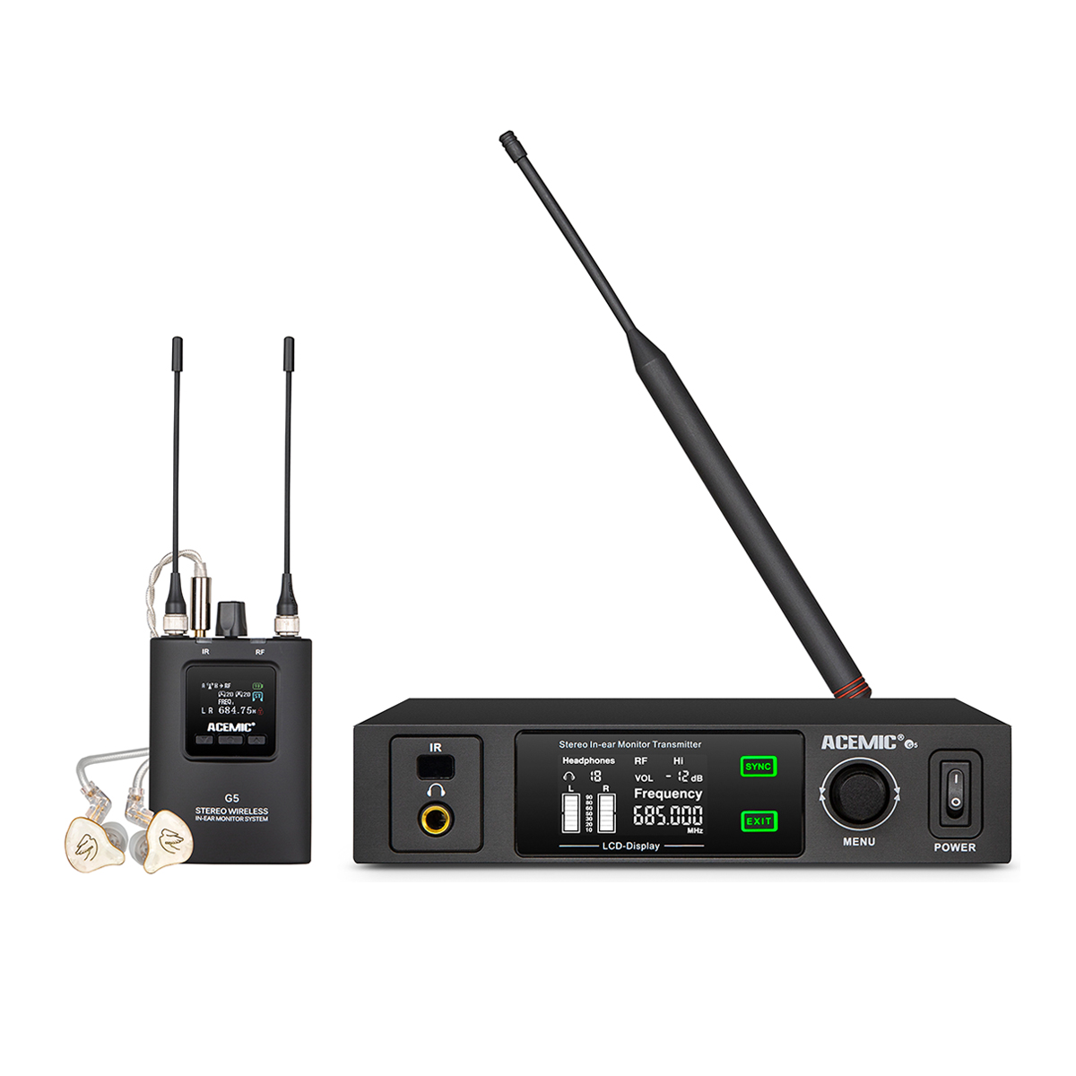 G5B Stereo Wireless In-Ear Monitor System for Singer