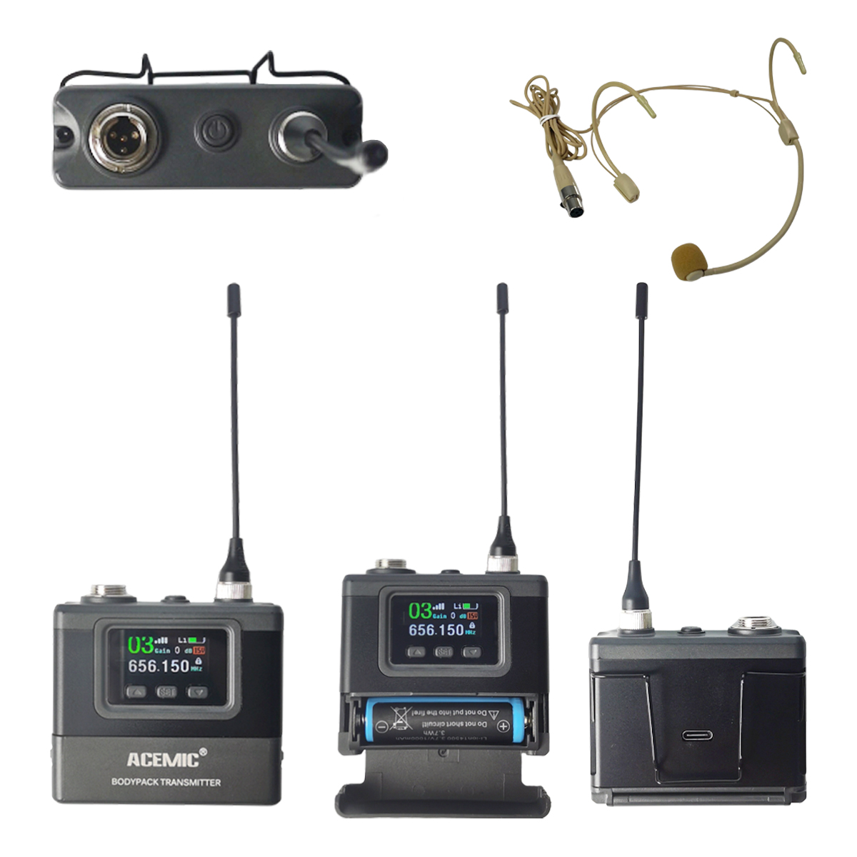 X4/BP-BH 4 Channel Wireless Headset Microphone System