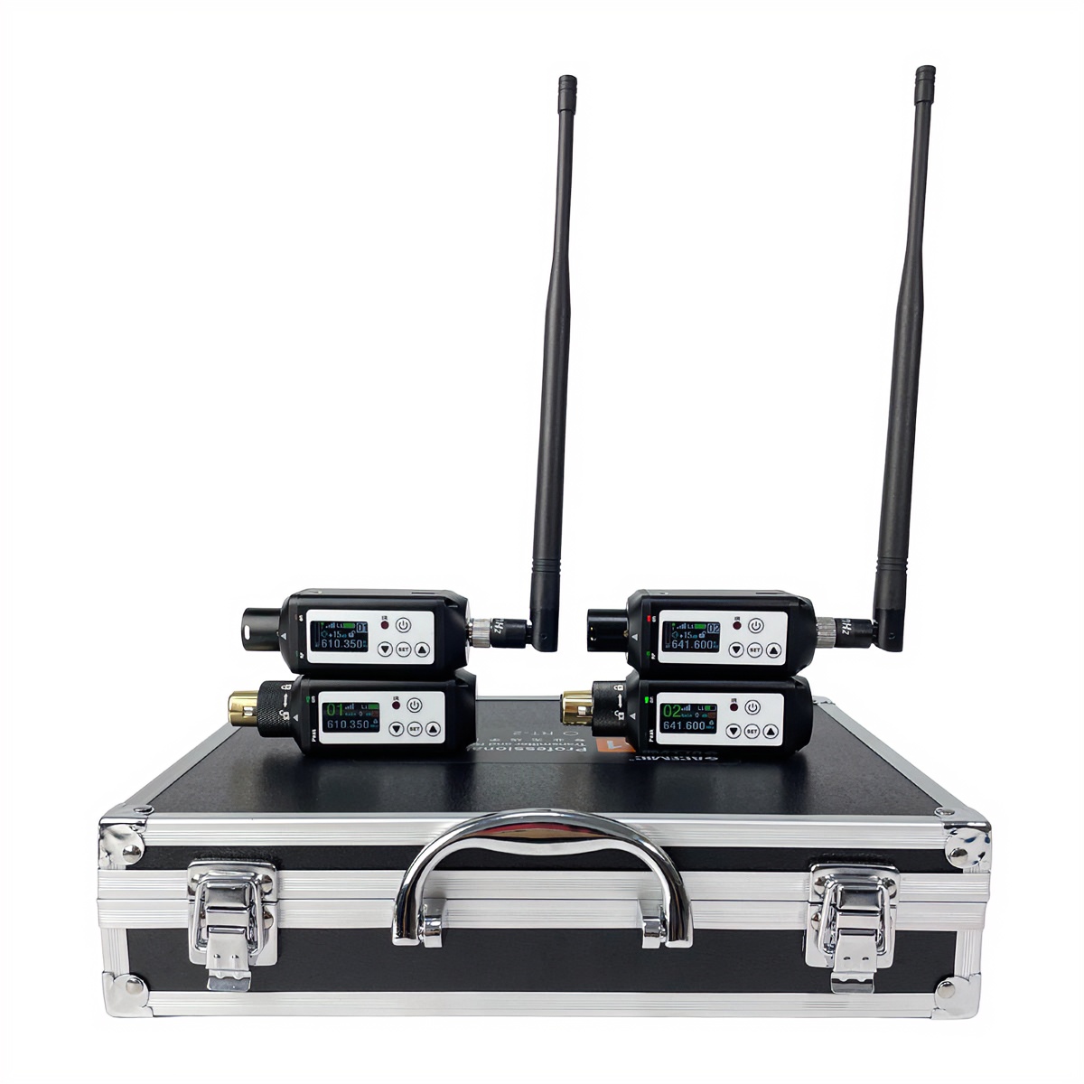 RT-1Dual Plug-On Wireless Audio Transmitters and Receivers for PA Speakers