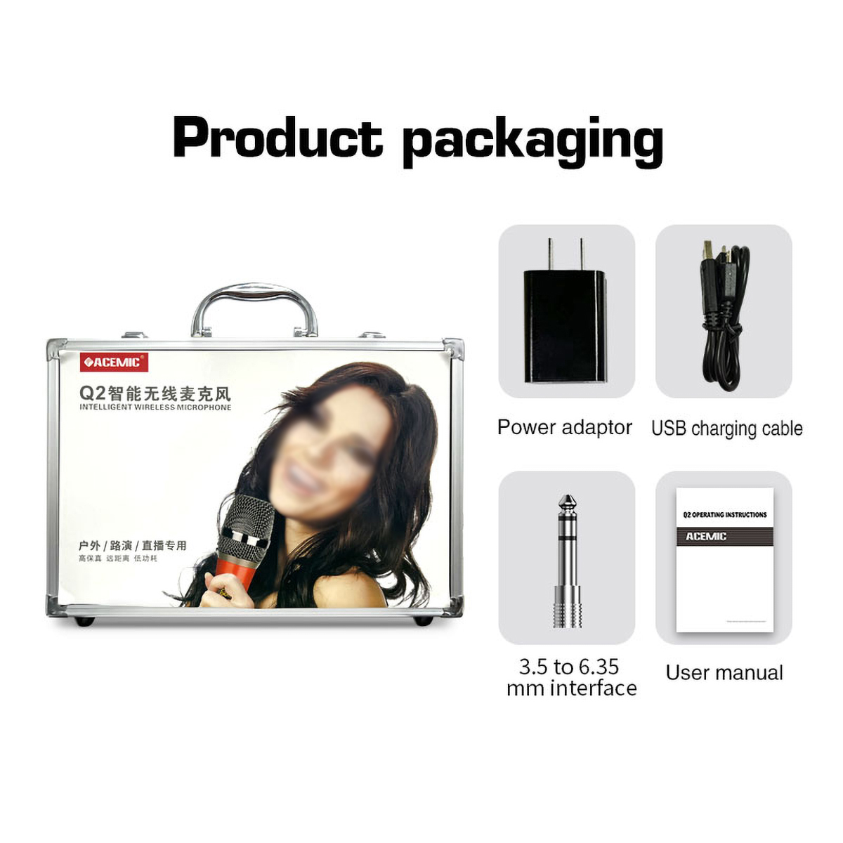 Portable Wireless Microphone Q2/M1