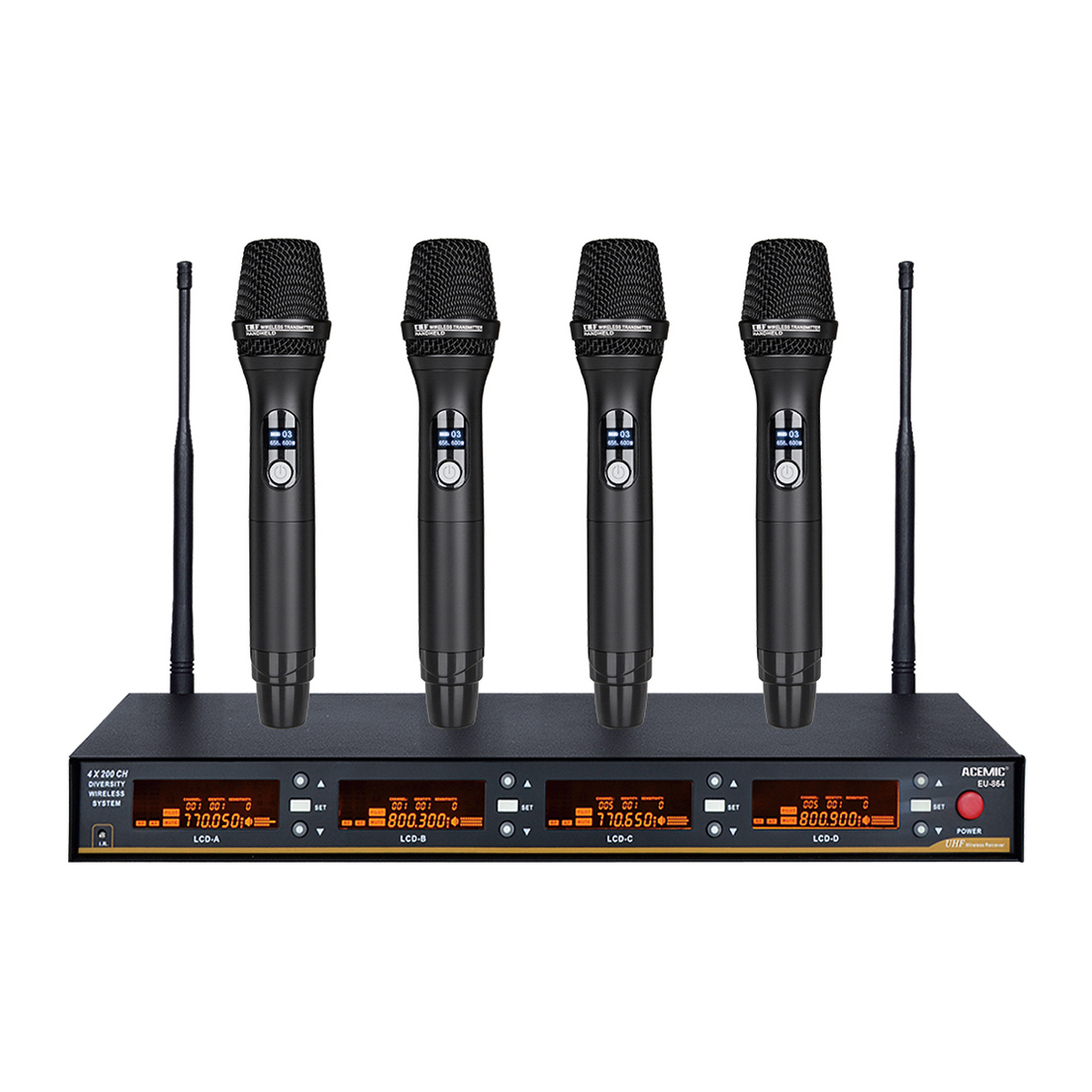 4 Channel Wireless Microphone EU-864
