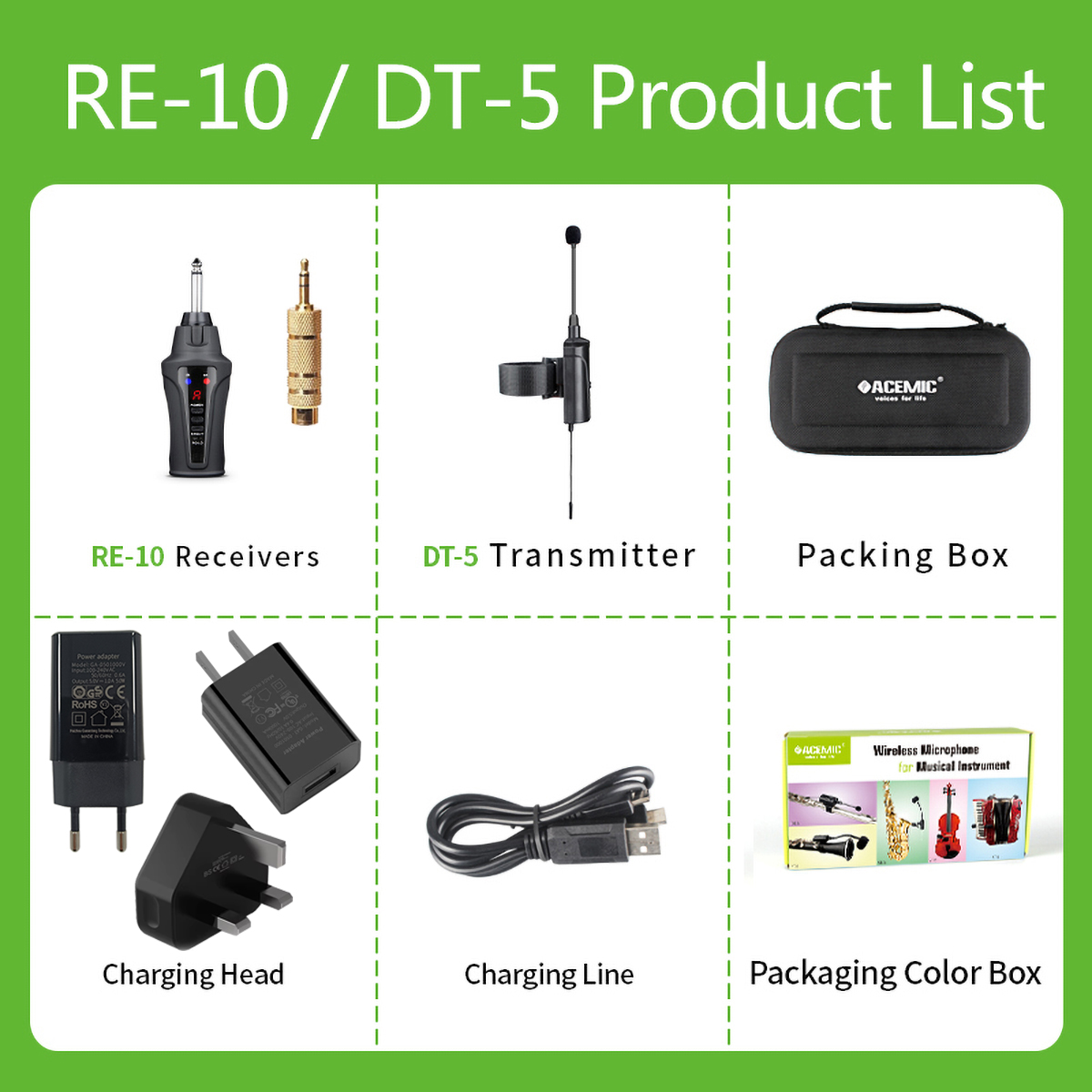 Wireless Flute Microphone DT-5