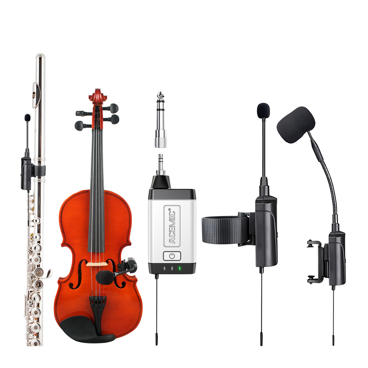 Q2/DV-5 Wireless Microphone for Flute and Violin