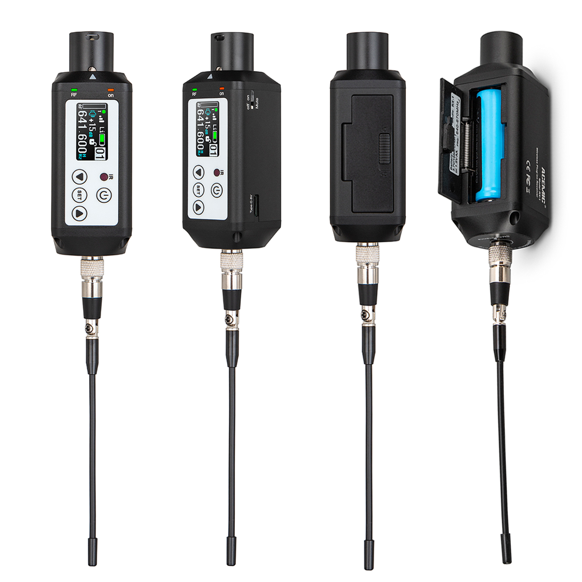 RT-1 Plug-On UHF XLR Wireless Microphone Adapter