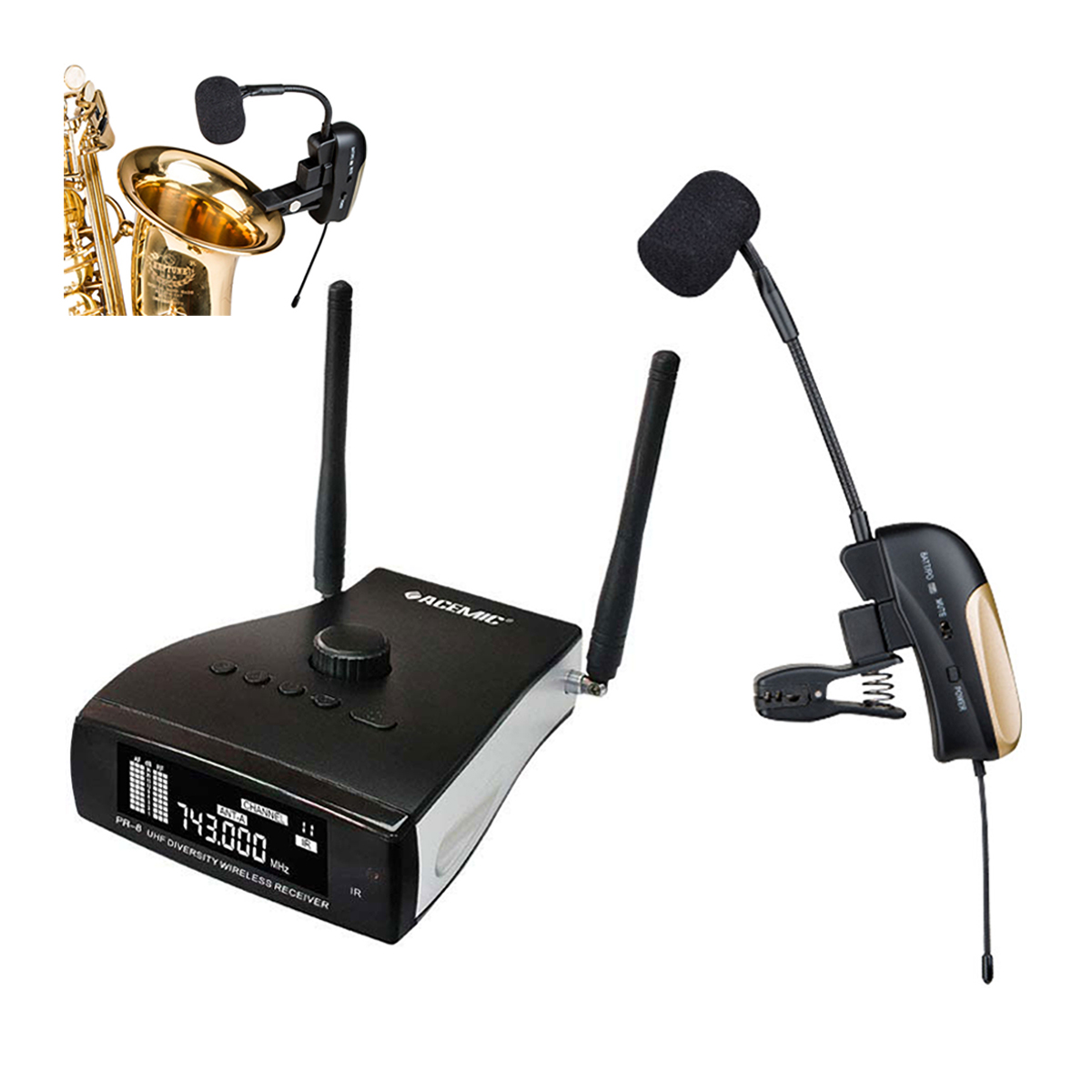 Saxophone Wireless Microphone PR-8/ST-4