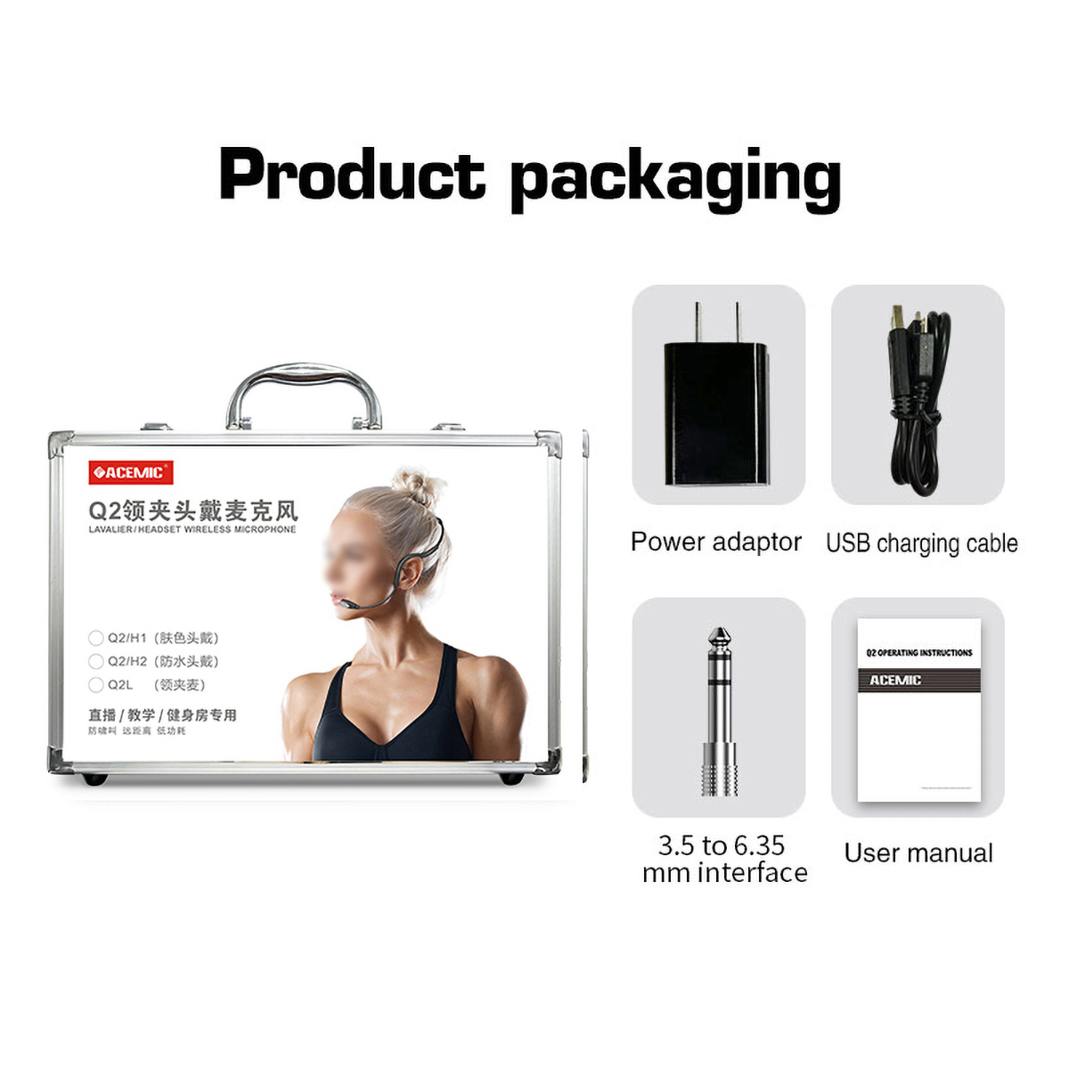Wireless Headset Microphone System Q2/H1