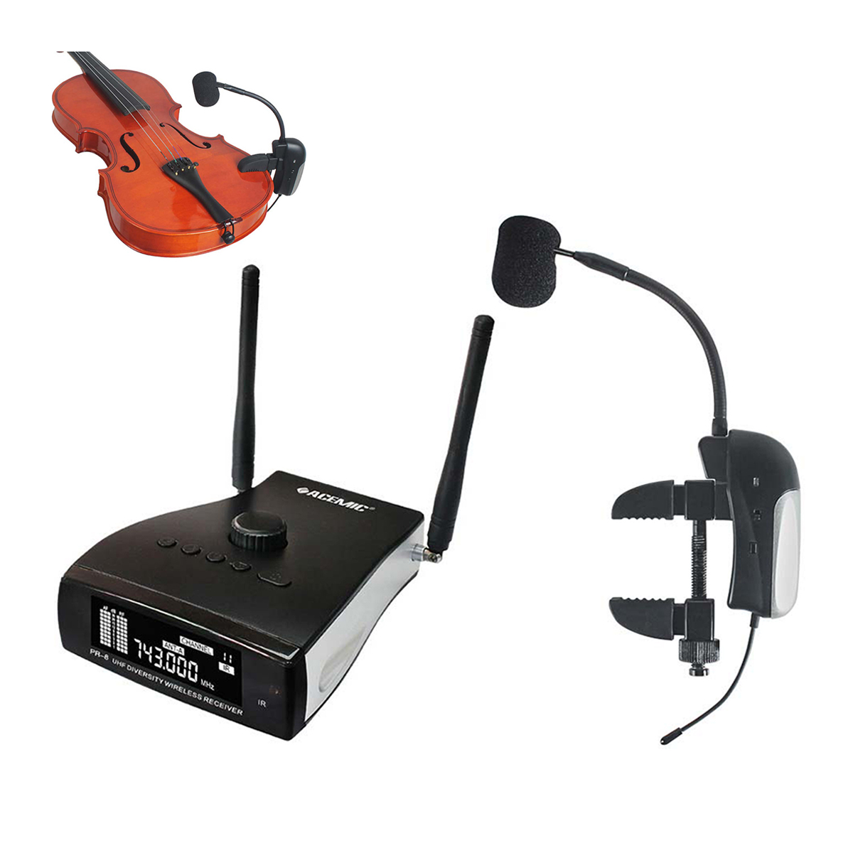 Wireless Violin Microphone PR-8/VT-1