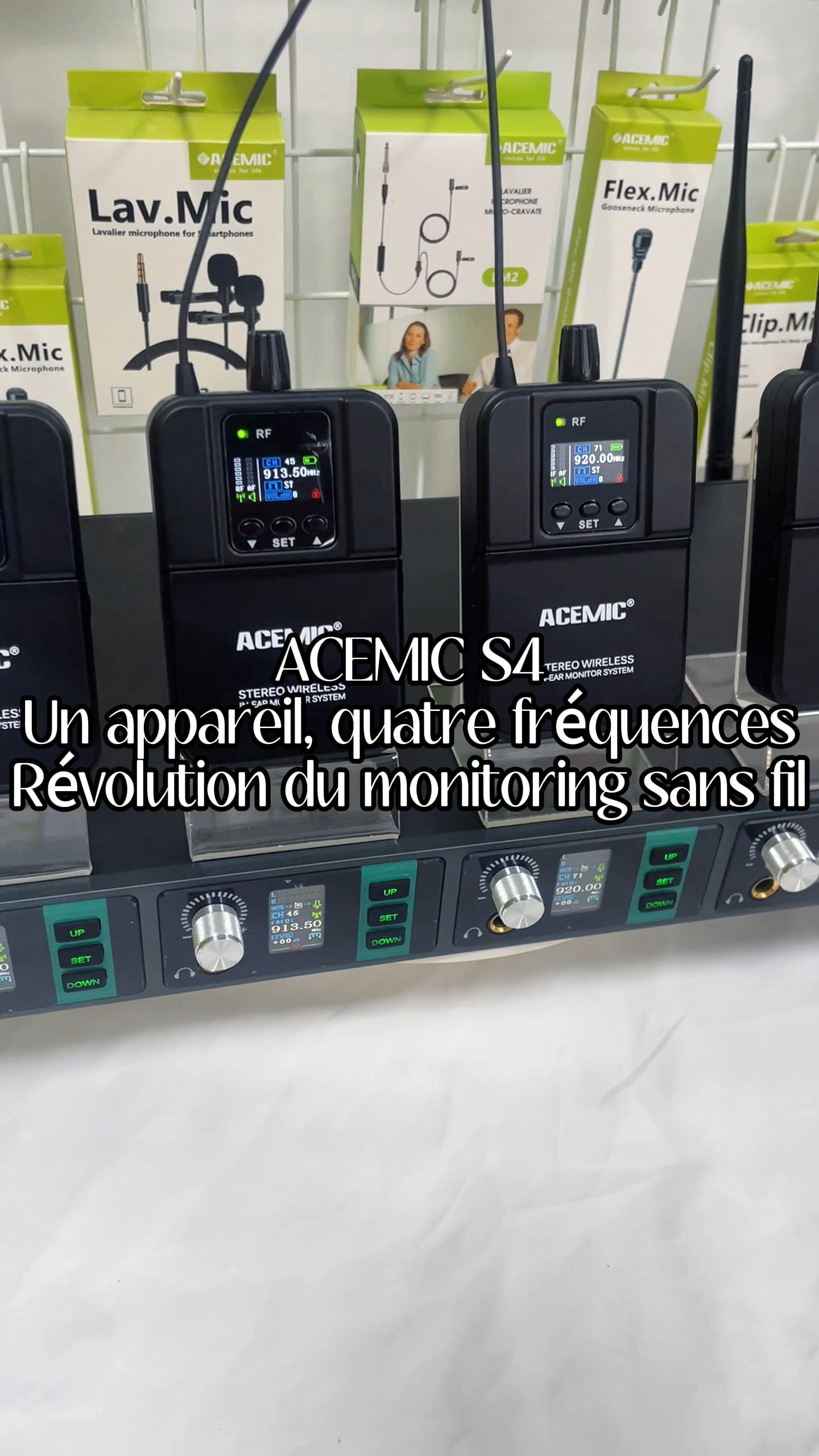 4 Channel Wireless In-Ear Monitor System Stereo S4