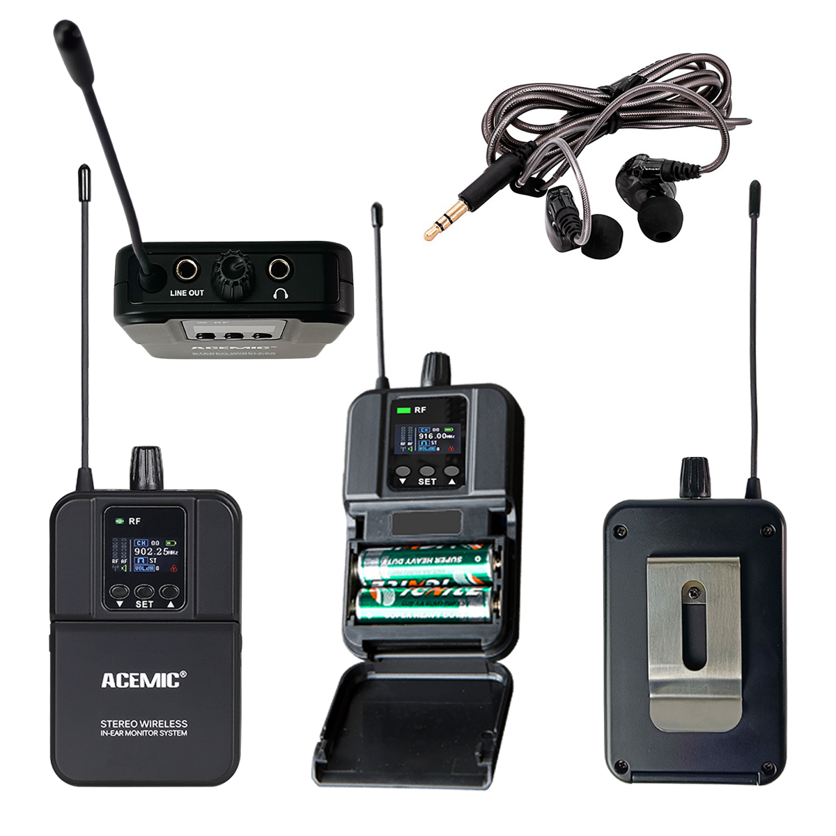 4 Channel Wireless In-Ear Monitor System Stereo S4