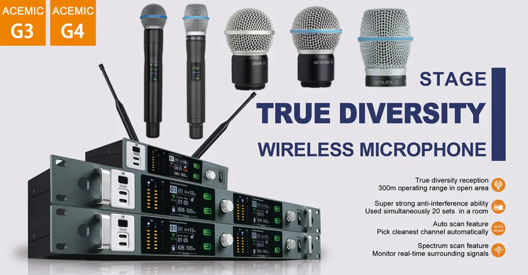 ACEMIC PR-8 ST-4 Wireless Microphone System For Saxophone & Brass Instruments