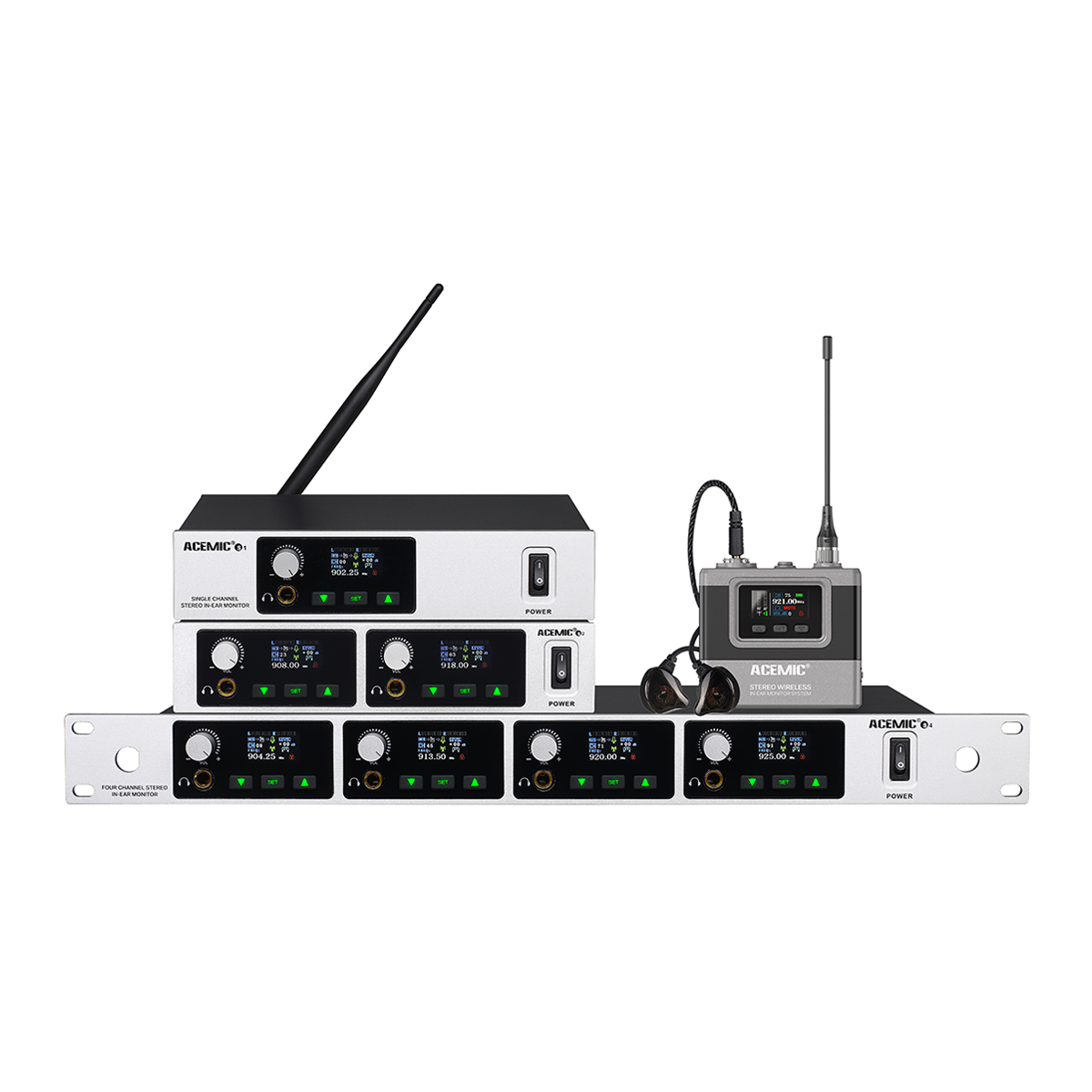 Stereo Wireless In-Ear Monitor System for Whole Band S4A