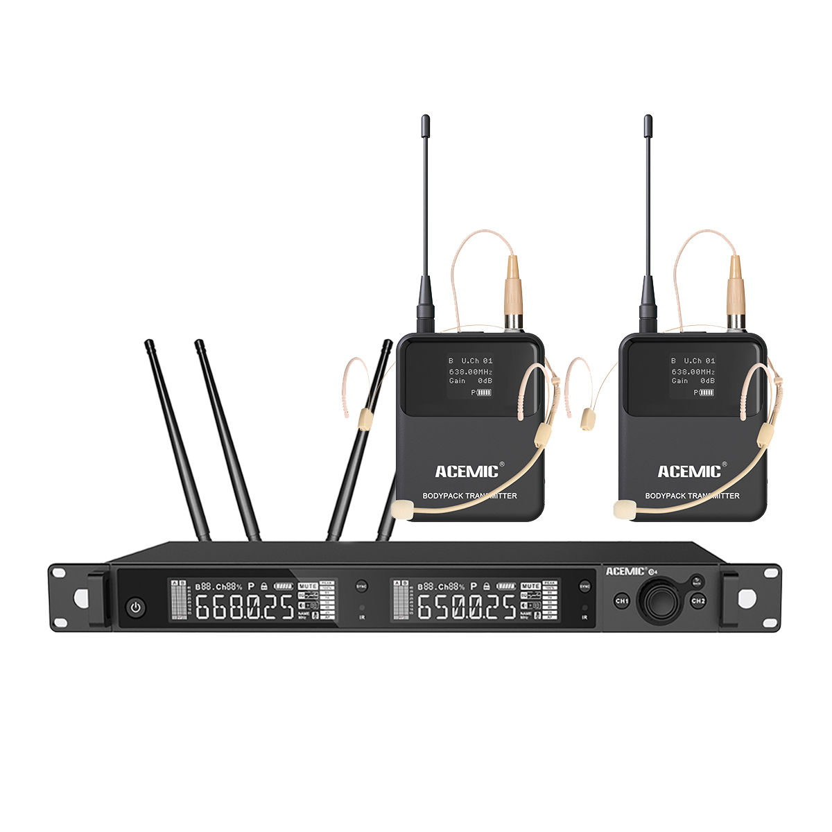D4-BPH Wireless Headset Microphone System for Stage