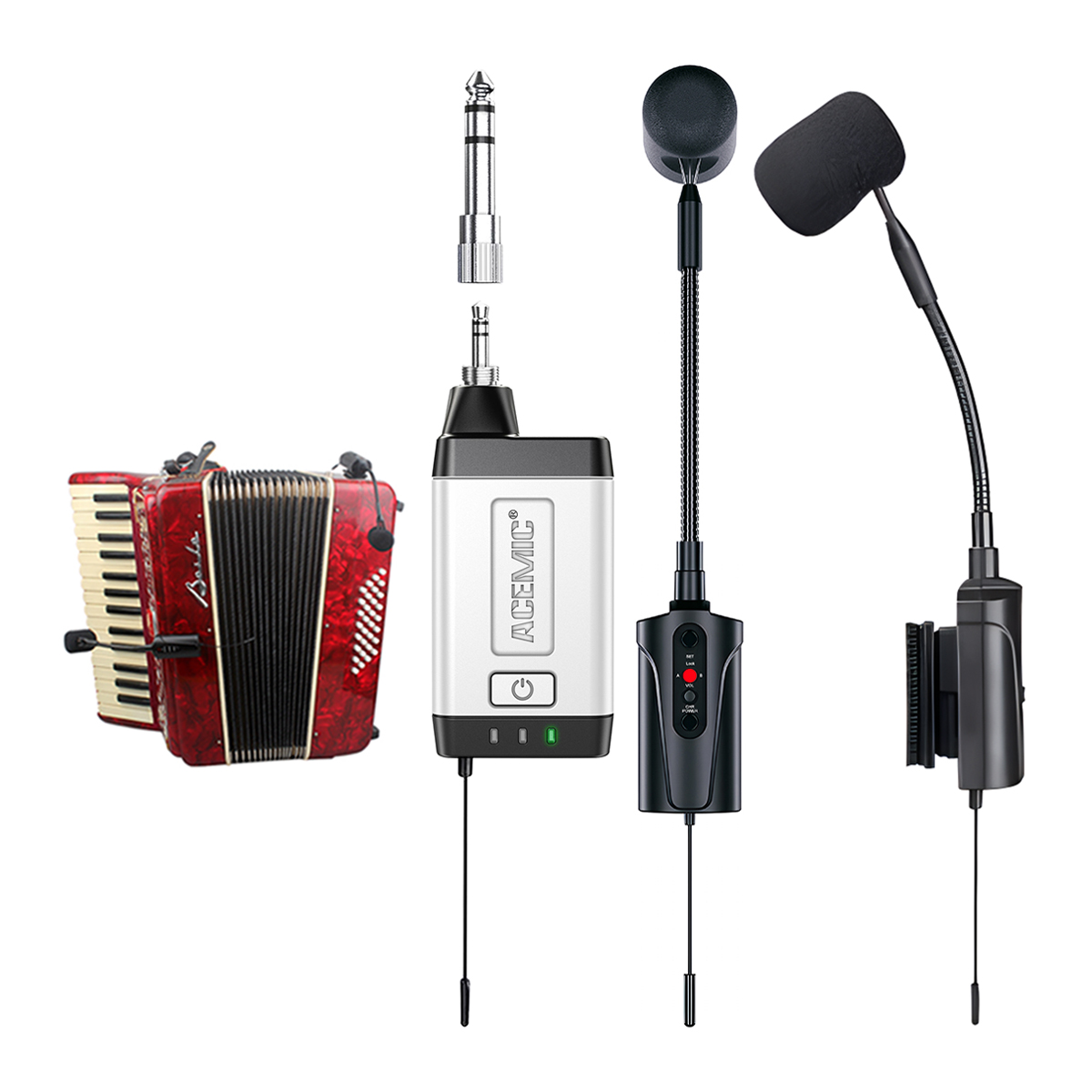 Wireless Accordion Microphone Q2/AT-5