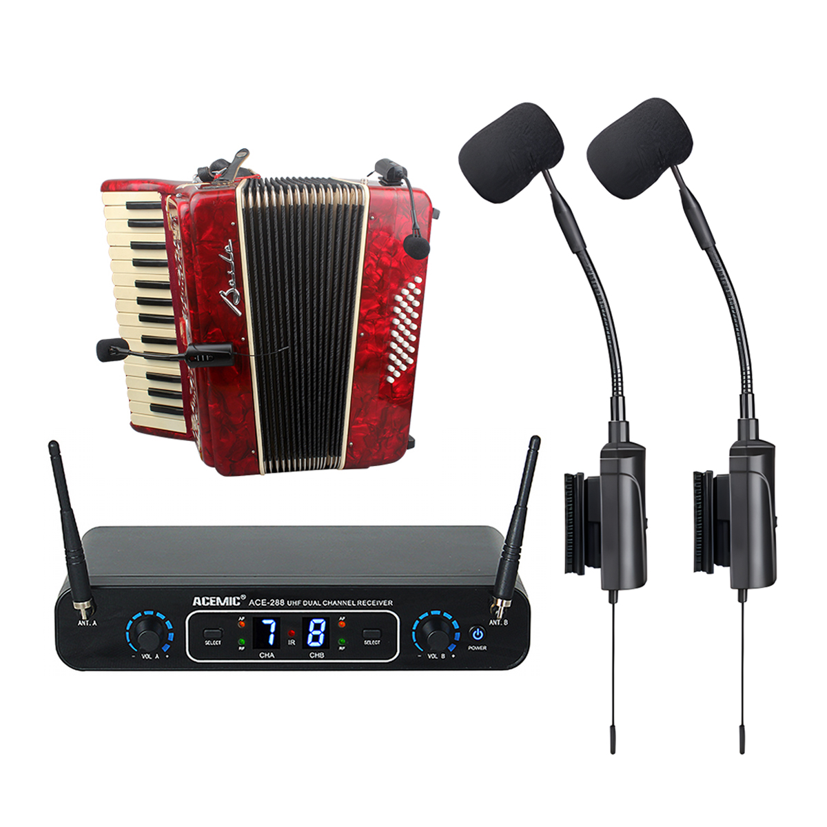 Accordion Microphone Wireless ACE-288/AT-5